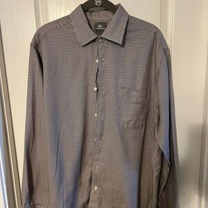 Lacoste Men's Black and White Patterned Shirt